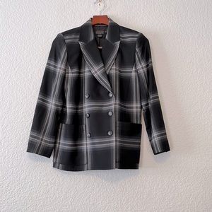Pendleton Academia Plaid Wool Blazer